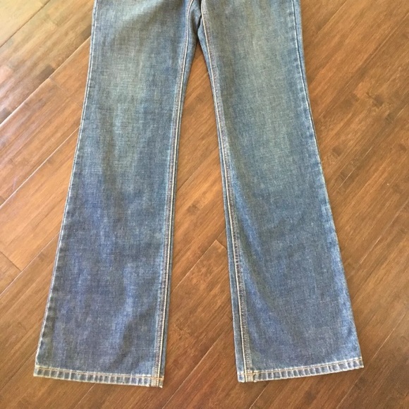Vtg 90s J Crew Sz 2 Hipster Flare Jeans 9” Rise - Picture 2 of 8
